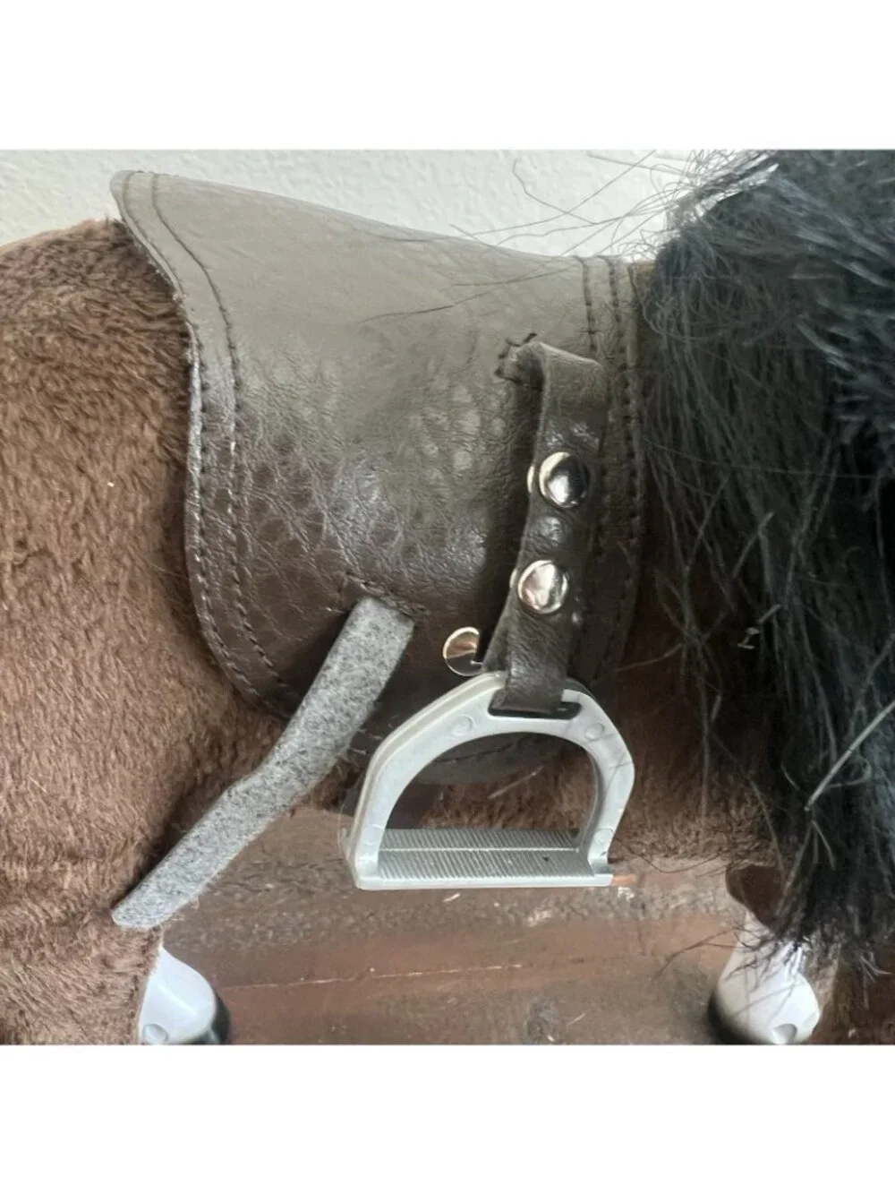 Paradise Horse With Saddle Brown Velvet Touch Play Toy